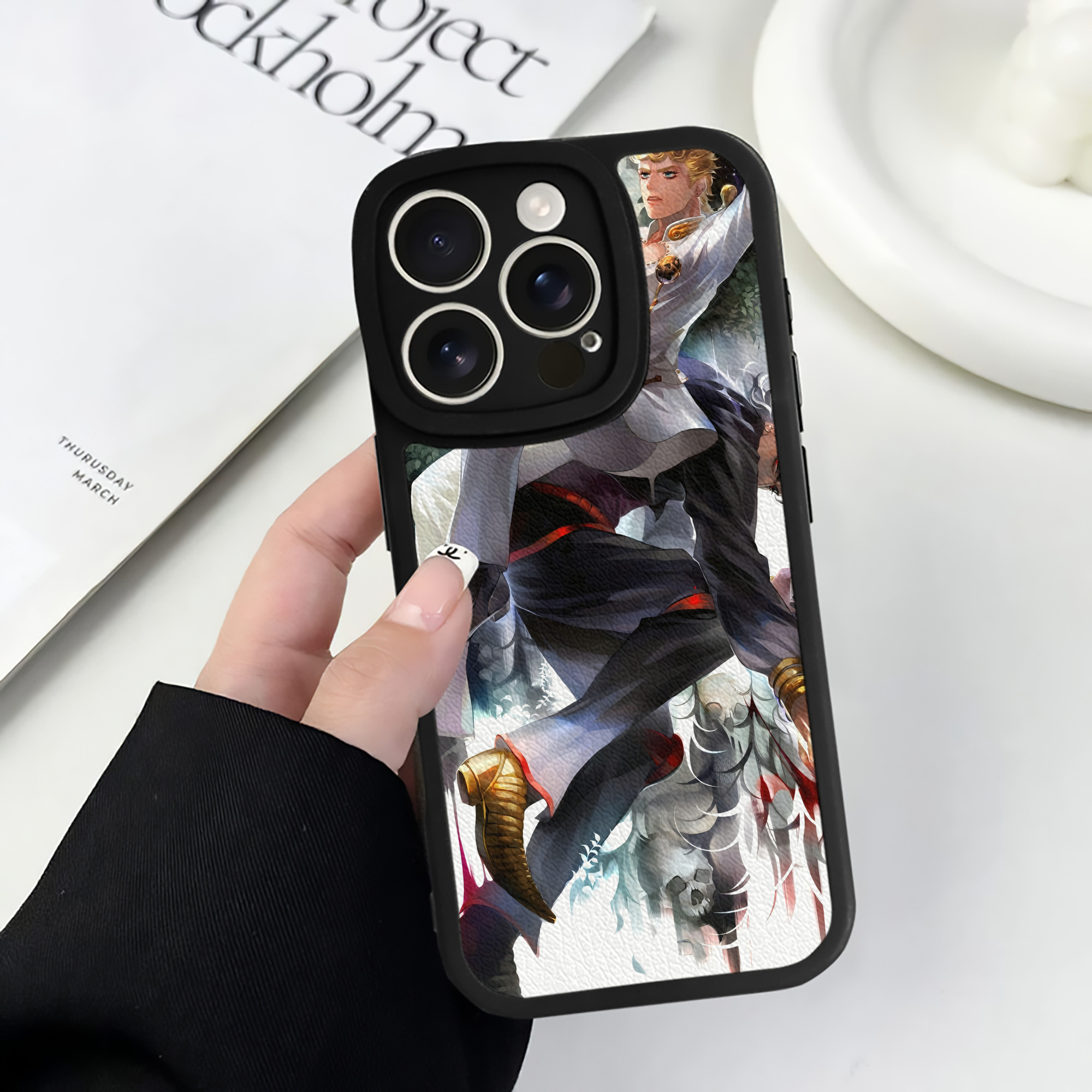 （画像用） ジョジョの奇妙な冒険 JoJo's Bizarre Adventure 【iPhone 16シリーズ対応】シリコンスマホケース（レザー調） 材質：シリコン